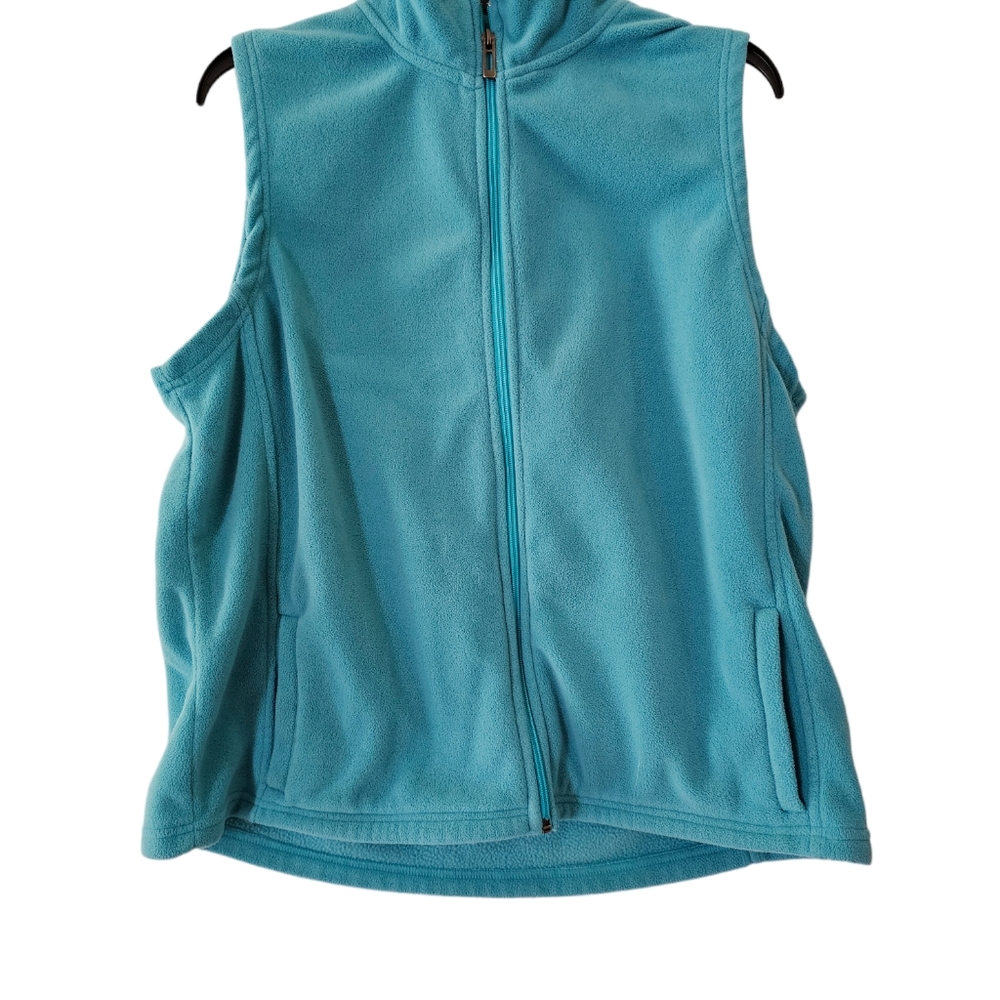 Aqua fleece woman's vest